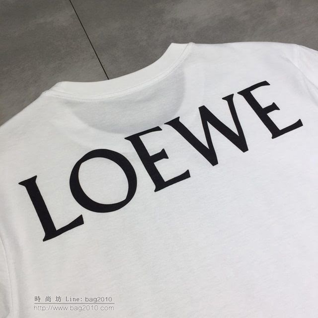 Loewe短袖衣 19春夏新款 羅意威男士印花白色T恤  tzy1696